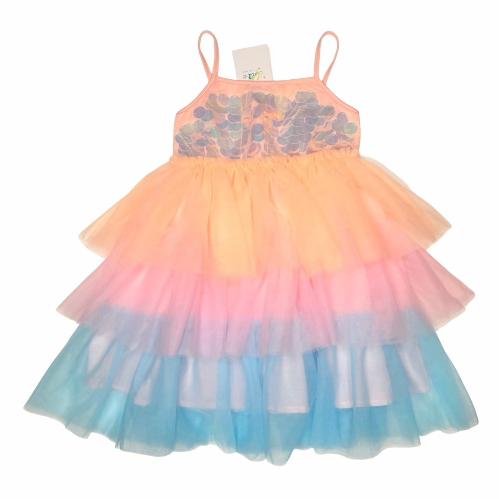 Lola + The Boys Paillette Ombré Tutu Dress